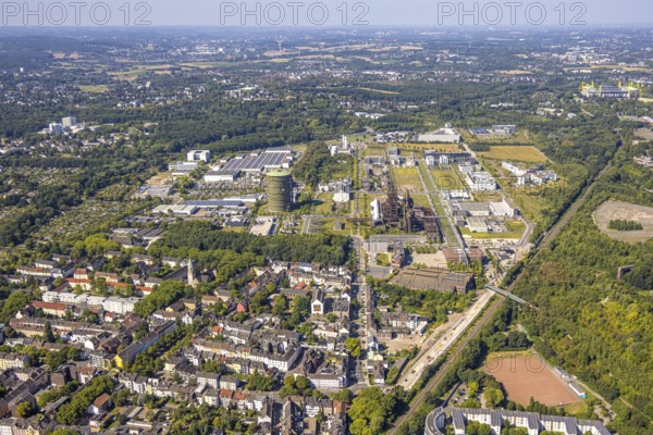 Aerial view, Phoenix-West, Phoenix-East, Phoenix Lake, Hörde, former steelworks site, Dortmund, Ruhr area, North Rhine-Westphalia, Germany