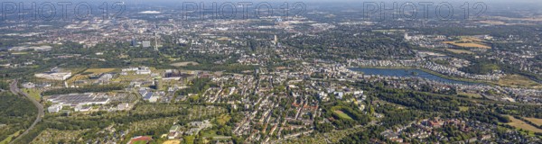 Aerial view, Phoenix-West, Phoenix-East, Phoenix Lake, Hörde, former steelworks site, Dortmund, Ruhr area, North Rhine-Westphalia, Germany