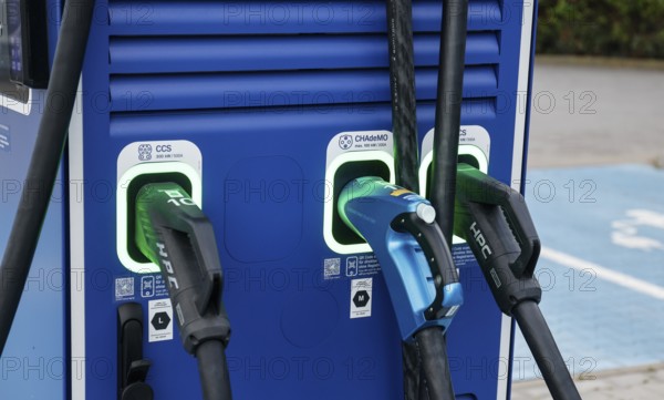 Charging station with charging plugs at ARAl Pulse, Blankenfelde, 26/08/2025, Berlin, Berlin, Germany