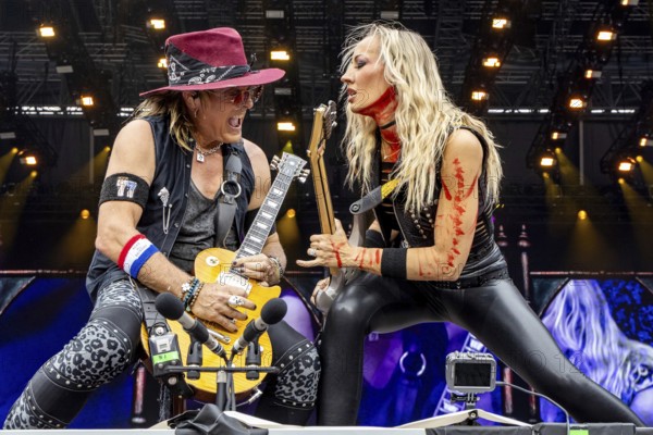 Ryan Roxie (guitarist) and Nita Strauß (guitarist) live at the 60 Years Anniversary Concert of the Scorpions in the Heinz-von-Heiden-Arena in Hannover on 05.07.2025