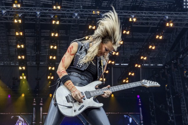 Nita Strauß, guitarist with Alice Cooper live at the 60 Years Anniversary Concert of the Scorpions in the Heinz-von-Heiden-Arena in Hanover on 05.07.2025