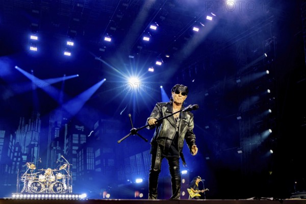 Klaus Meine, singer of the band Scorpions live on 60 Years Anniversary Tour in the Heinz-von-Heiden-Arena Hannover on 05.07.2025