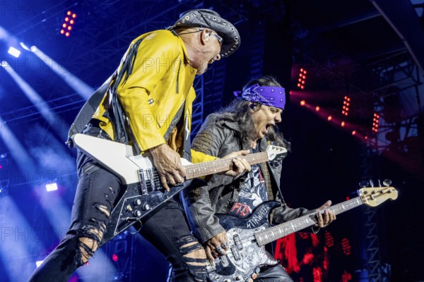 Rudolf Schenker, guitarist of the band Scorpions live on 60 Years Anniversary Tour in the Heinz-von-Heiden-Arena Hannover on 05.07.2025
