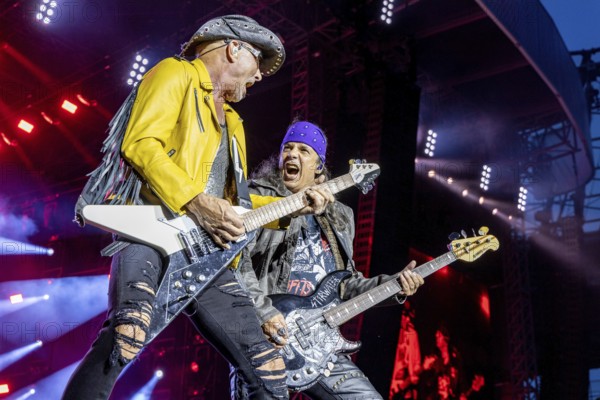 Rudolf Schenker, guitarist of the band Scorpions live on 60 Years Anniversary Tour in the Heinz-von-Heiden-Arena Hannover on 05.07.2025