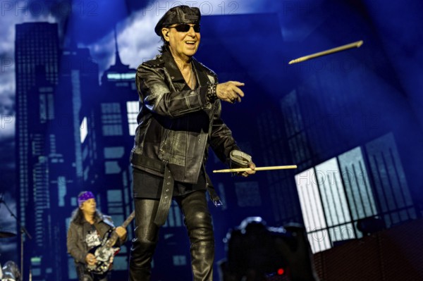 Klaus Meine, singer of the band Scorpions live on 60 Years Anniversary Tour in the Heinz-von-Heiden-Arena Hannover on 05.07.2025