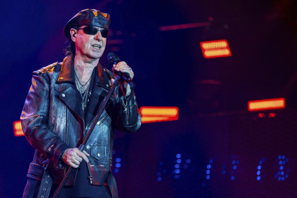 Klaus Meine, singer of the band Scorpions live on 60 Years Anniversary Tour in the Heinz-von-Heiden-Arena Hannover on 05.07.2025
