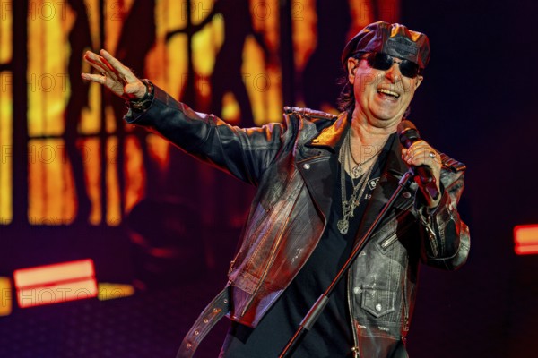 Klaus Meine, singer of the band Scorpions live on 60 Years Anniversary Tour in the Heinz-von-Heiden-Arena Hannover on 05.07.2025
