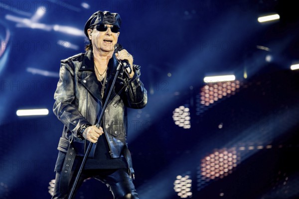 Klaus Meine, singer of the band Scorpions live on 60 Years Anniversary Tour in the Heinz-von-Heiden-Arena Hannover on 05.07.2025