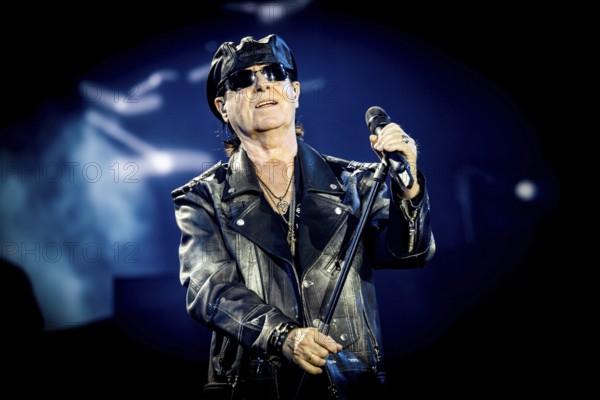 Klaus Meine, singer of the band Scorpions live on 60 Years Anniversary Tour in the Heinz-von-Heiden-Arena Hannover on 05.07.2025