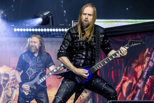 Ian Hill (bassist) and Richie Faulkner (guitarist) from Judas Priest live at the 60 Years Anniversary Concert of the Scorpions in the Heinz-von-Heiden-Arena in Hanover on 05.07.2025