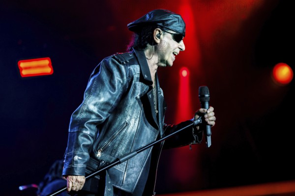 Klaus Meine, singer of the band Scorpions live on 60 Years Anniversary Tour in the Heinz-von-Heiden-Arena Hannover on 05.07.2025