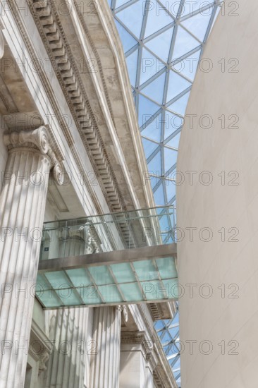 London, United Kingdom - 14 May 2025: The Great Court's impressive architecture and natural light on a sunny day
