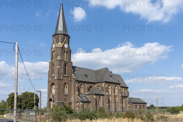 Abandoned church with church tower in Manheim, North Rhine-Westphalia, Germany