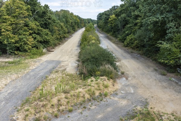 Former motorway route with restoration and nature near Manheim, North Rhine-Westphalia, Germany