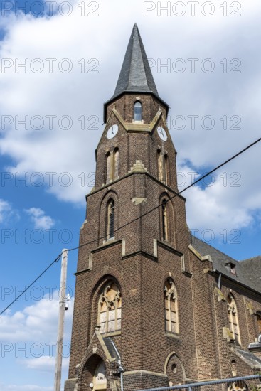 Abandoned church with church tower in Manheim, North Rhine-Westphalia, Germany