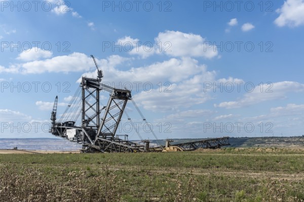 Overburden conveyor bridge in the Hambach open-cast mine, Manheim, North Rhine-Westphalia, Germany
