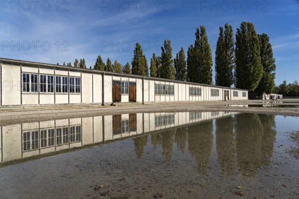 Appellplatz and barracks of the Dachau Concentration Camp Memorial, Bavaria, Germany