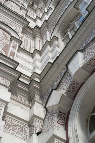 Architectural detail of a building in Prague, the capital and largest city in the Czech Republic