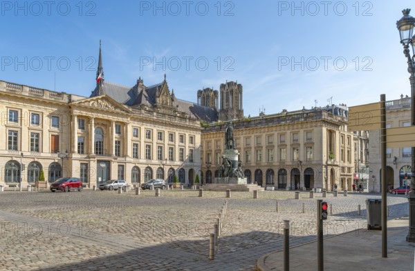 Impression around Place Royale in Reims, the most populous city in the French department of Marne