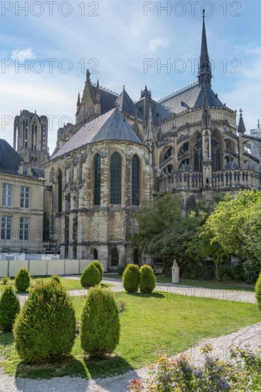 Impression around Reims Cathedral in Reims, the most populous city in the French department of Marne