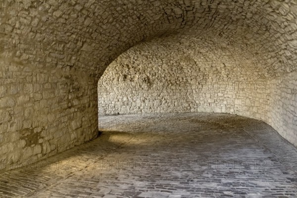 Historic passage at the Marienberg Fortress near Wuerzburg in Franconia, a bavarian area in Germany
