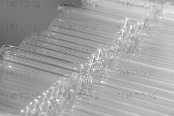Closeup shot showing lots of test tubes in a box