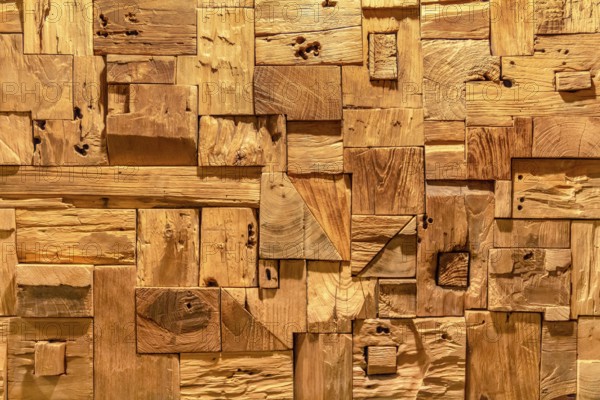 Full frame detail of a interlocked wooden construction