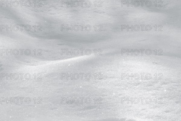 Detail shot of a white twinkling snow surface