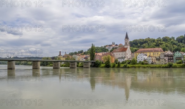 Riparian scenery around Passau at summer time