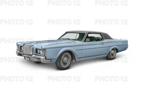 American historic cabriolet luxury car isolated in white back with shadow