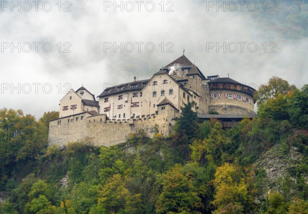 Vaduz Castle in Vaduz, the capital city of Liechtenstein at autumn time