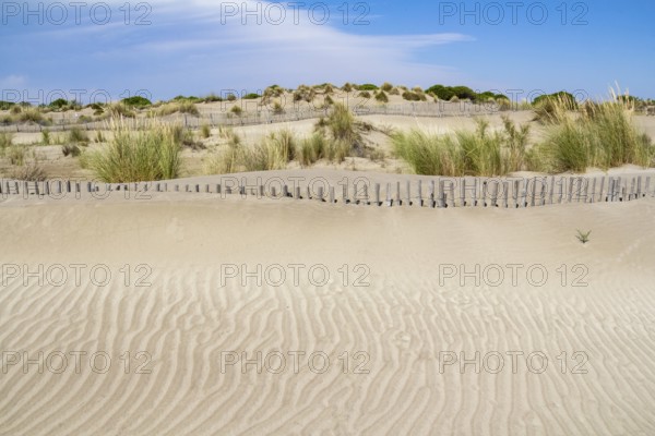 Sunny scenery at the Espiguette Beach in southern France
