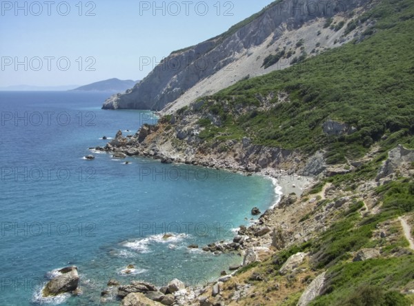Coastal scenery around Kastro at Skiathos, one of the greek Sporades islands