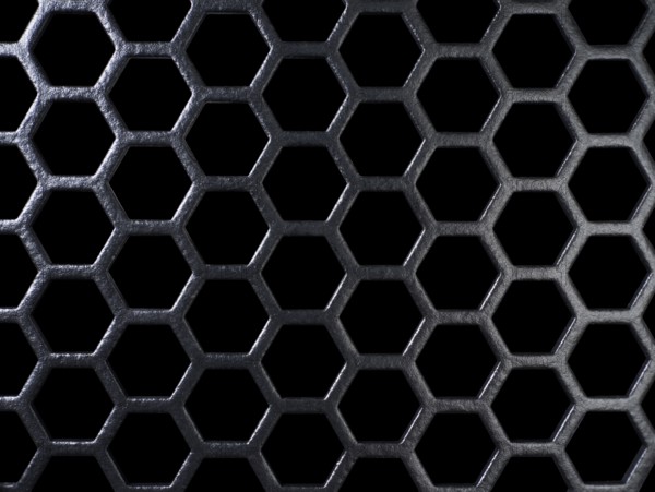 Full frame black grid in black back