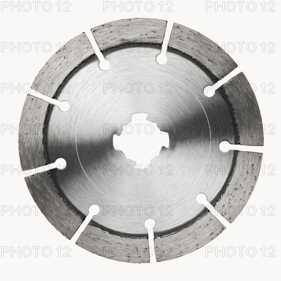 Frontal shot of a cut off wheel in white back
