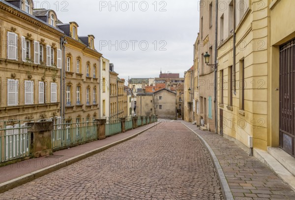 Impression of a city named Metz, located in the Lorraine region in France at winter time