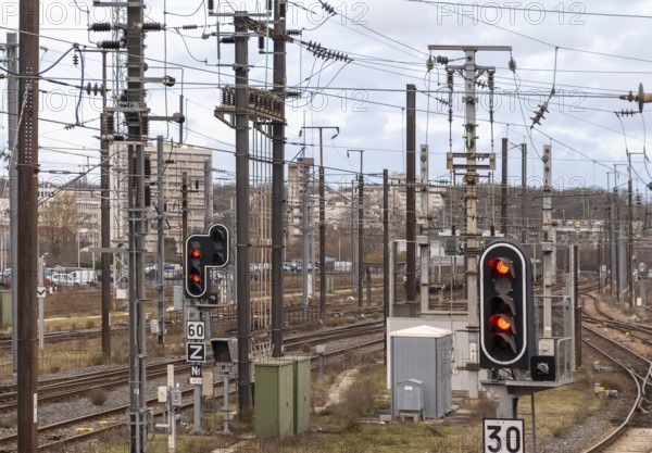 Scenery around the Metz-Ville station, the main railway station in Metz, a city in the Lorraine region in France