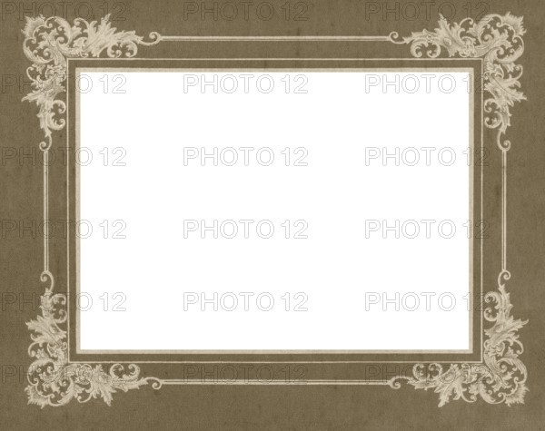 About 100 years old ornamented picture mat