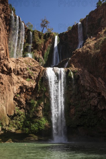 Beautifull cascades of waterfall Ouzoud in Morocco