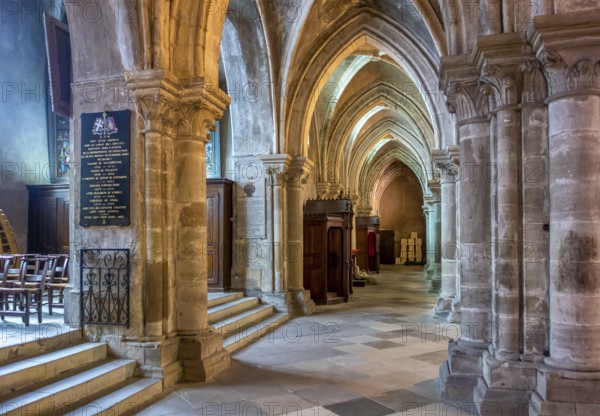 Scenery inside the Saint-Maurices Basilica in Epinal, the capital city of the Vosges departmend in France