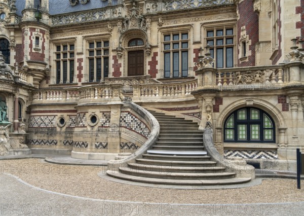 Benedictine Palace in Fecamp, a commune in the Seine-Maritime department in the Normandy Region of France