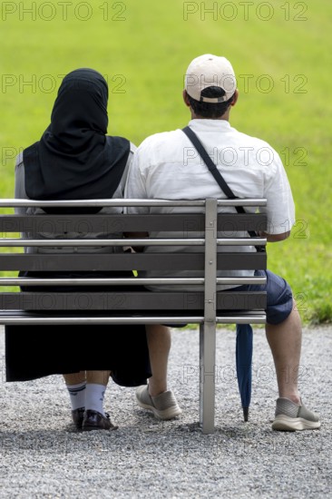 Bench pair, Interlaken, Switzerland