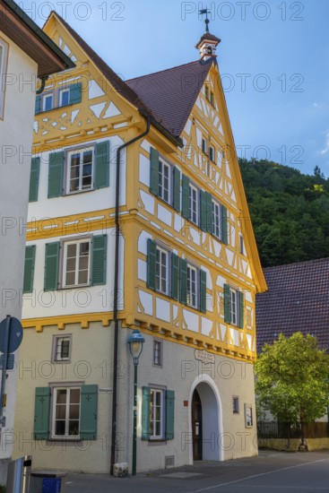 Half-timbered house, Blaubeuren, Swabian Alb, Baden-Württemberg, Germany