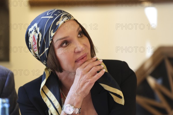 Anouschka Renzi at the press conference on the new season's programme at the palace gardens Theater on 27.08.25