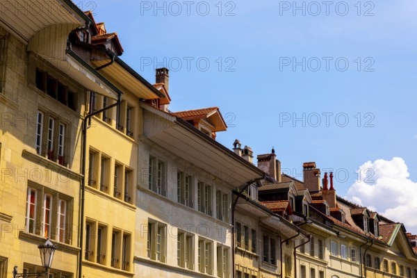 Cityscape in a Sunny Summer Day in City of Fribourg, Canton Fribourg, Switzerland