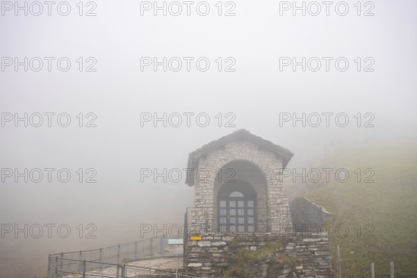 Crypt in the Clouds on the Mountain in Monte Generoso, Ticino, Switzerland