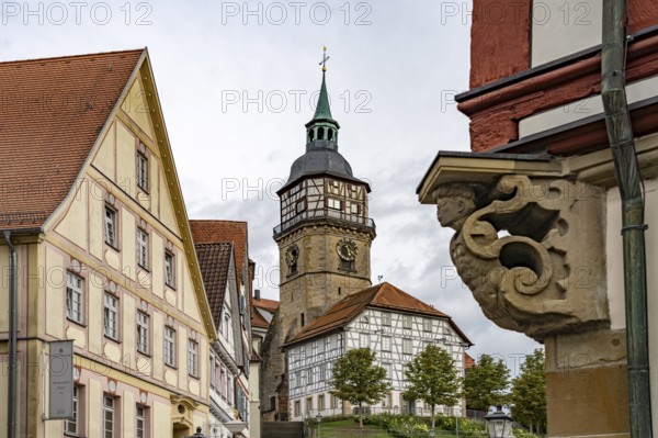 The town tower in Backnang, Rems-Murr district, Baden-Württemberg, Germany