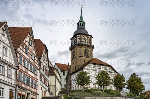 The town tower in Backnang, Rems-Murr district, Baden-Württemberg, Germany