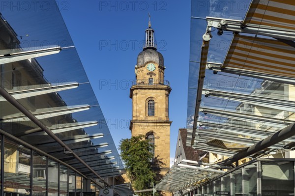 The harbour market tower in Heilbronn, Baden-Württemberg, Germany