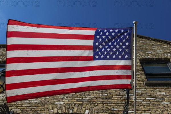 Flag of the USA waving in the wind, Dublin, Ireland